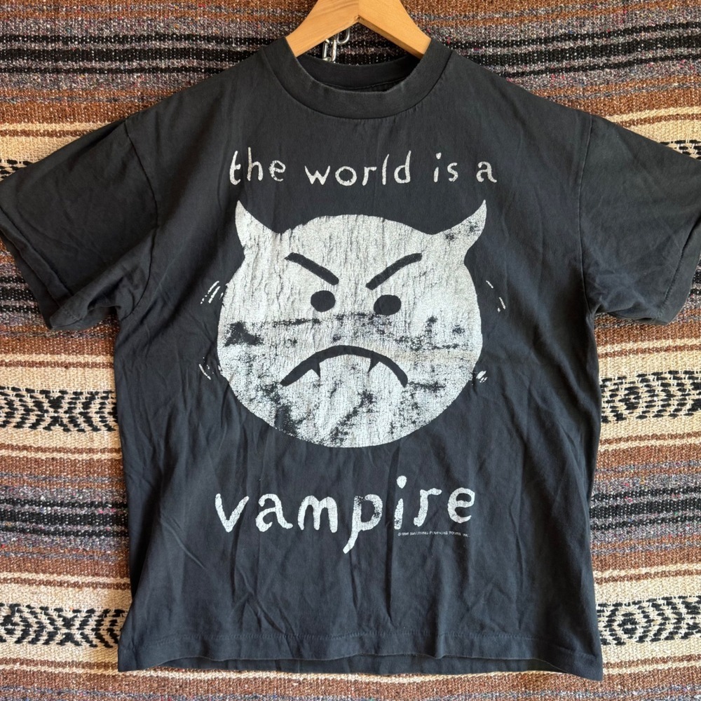Vintage Smashing Pumpkins Shirt Reprint World Is A Vampire 1996 Mens Large